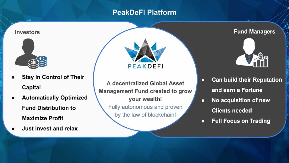 PEAKDEFI Platform Übersicht